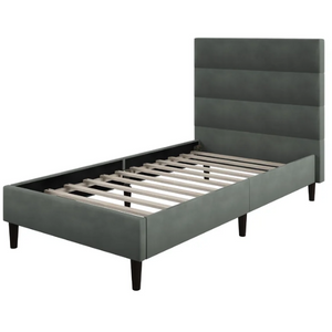 Velvet Twin Platform Bed