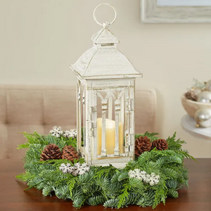 Evergreen Centerpiece w/ Lantern