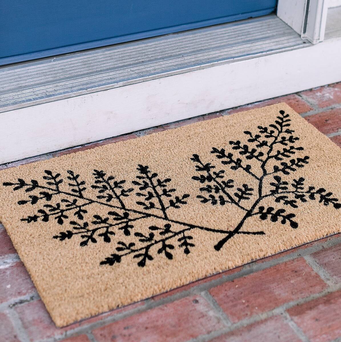 Pressed Fern Coir Door Mat