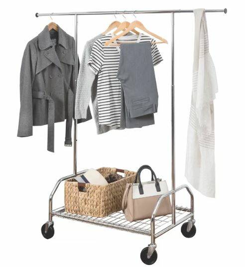 Adjustable Rolling Clothes Rack