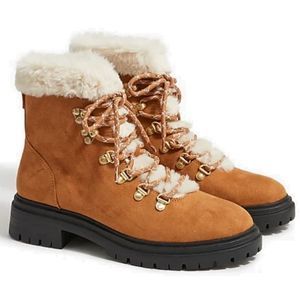 J.Crew Faux-Fur Winter Hiking Boots