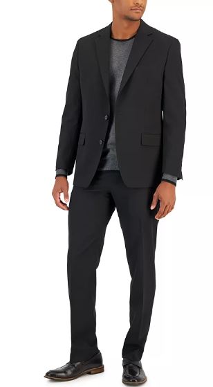 Van Heuse Men's Flex Plain Slim Fit Suit