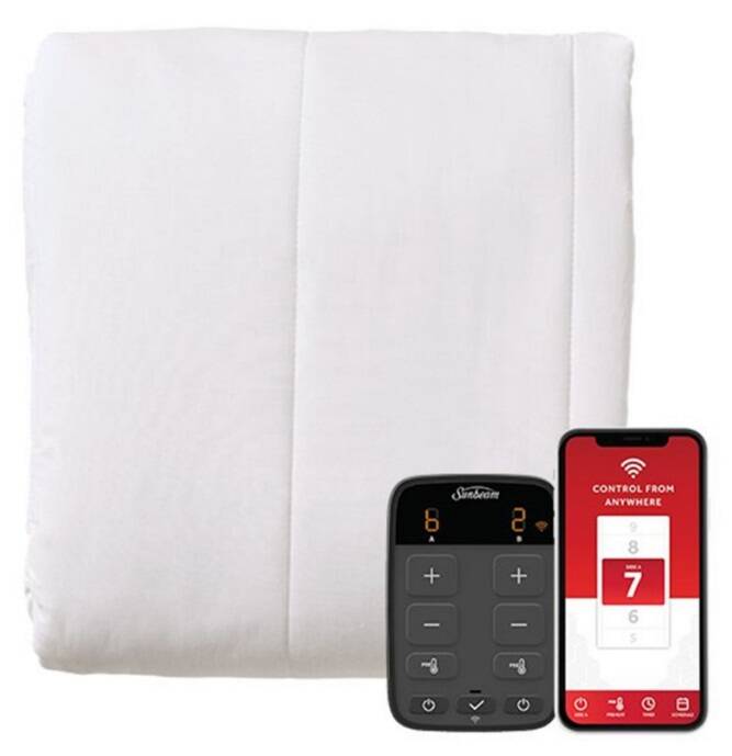 Sunbeam King Heated Mattress Pad w/ WiFi & App