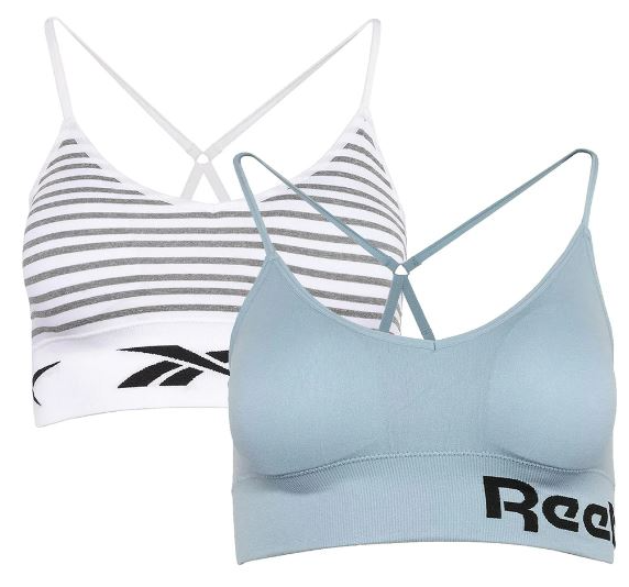 Reebok Women's 2-Pack Seamless Longline Bralette