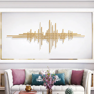 Geometric Gold Lines Metal Wall Decor