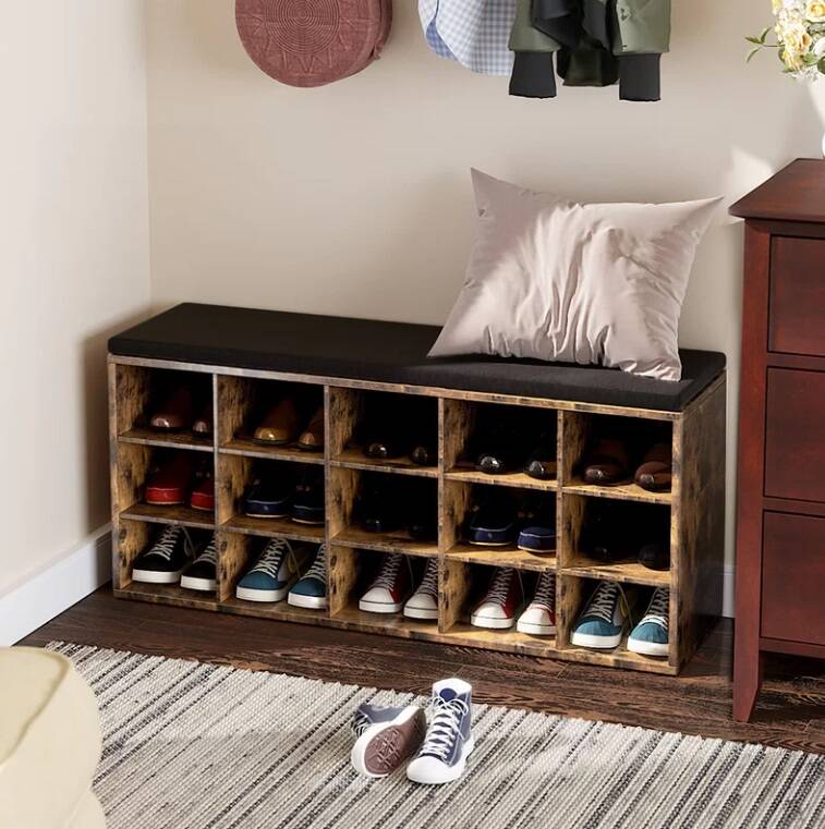 15 Pair Shoe Storage Bench