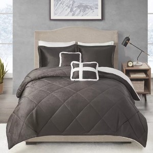 True North Mink to Sherpa Queen Reversible Comforter Set