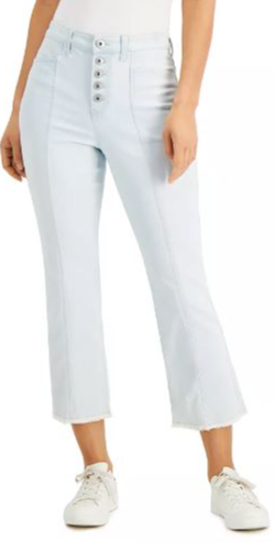 Style & Co Button-Fly Cropped Jeans