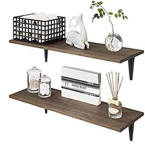 Set of 2 Wall Mount Floating Shelves