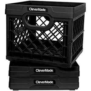 3-Pack CleverMade Collapsible 25L Crates