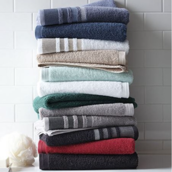 Home Expressions Solid & Stripe Bath Towel