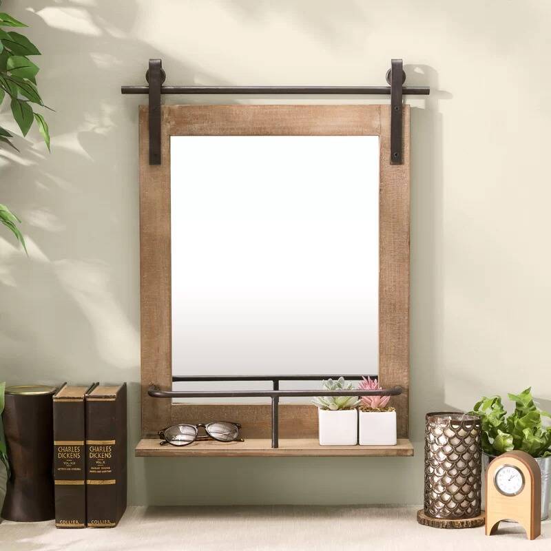 Farmhouse Vanity Mirror w/ Shelf