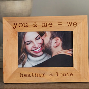 Valentine Personalized Wood Photo Frame