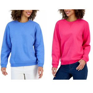 3-Pack Karen Scott Women's Fleece Sweatshirt