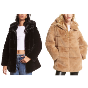 Michael Kors Quilted Faux Fur Jacket