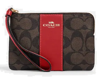 Coach Corner Zip Wristlet