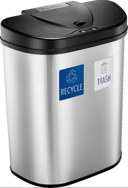 Insignia 18Gl. Automatic Dual Recycle Trash Can