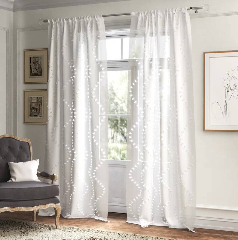 Kelly Clarkson Sheer Single Curtain Panel