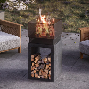 Wood Burning Outdoor Fire Column