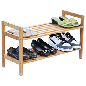 2 Tier Bamboo Shoe Rack