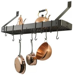 Wall Mount 12-Hook Pot Rack