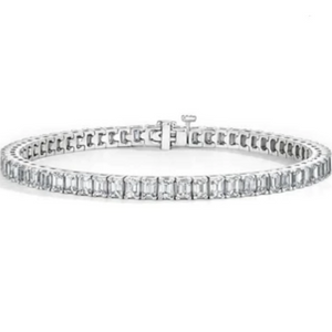 10CTW Moissanite Emerald Cut Bracelet