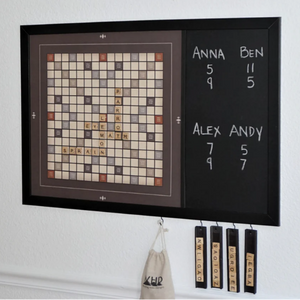 Framed Magnetic Scrabble w/ Chalk Board