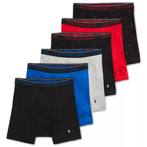 6-Pack Ralph Lauren Men's Boxer Briefs