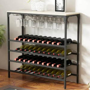 40-Bottle Metal Wine Rack w/ Holders