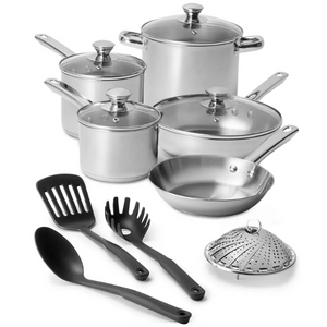 Tools of the Trade Stainless Steel 13-Piece Cookware Set