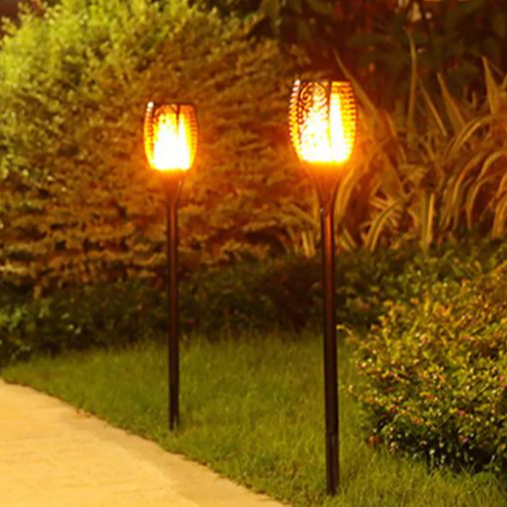 2-Pack LED Tiki Torch Solar Lights