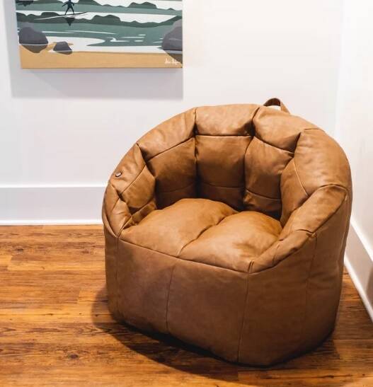 Big Joe Faux Leather Massage Bean Bag