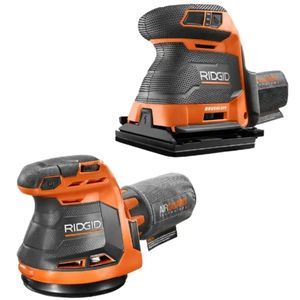 Ridgid 18V Orbit Sander & 1/4'' Sheet Sander 2-Tool Combo