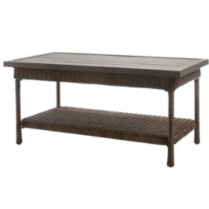 Hampton Bay Outdoor Metal Frame Slat Top Coffee Table