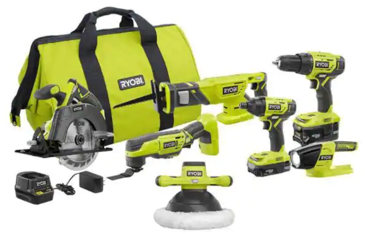 Ryobi One+ 18V Cordless 6-Tool Combo Kit