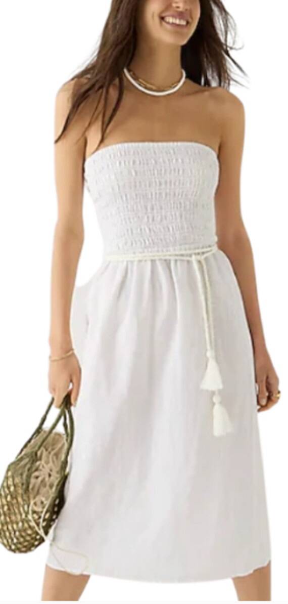 J.Crew Strapless Linen Dress