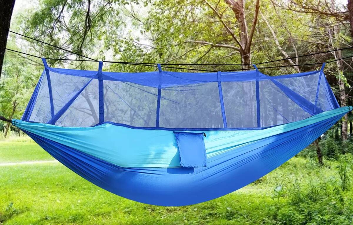 Double Camping Hammock w/ Mosquito Net