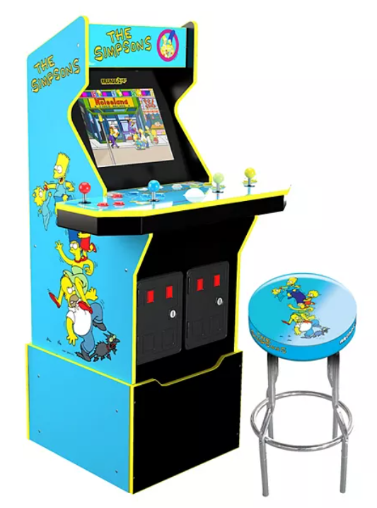 Arcade1Up The Simpsons Arcade w/ Stool & Riser + $80 KC