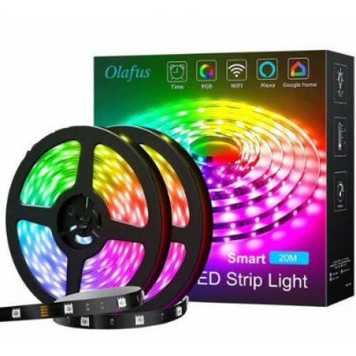 Smart Wi-Fi 50' LED Strip Lights w/ Remote