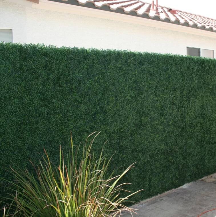 Set of 2 Artificial Boxwood Fence Panels