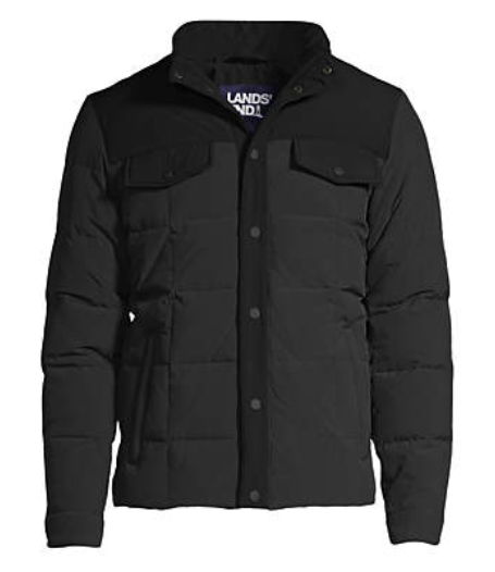 Lands' End Men's Quilted Stretch Down Jacket