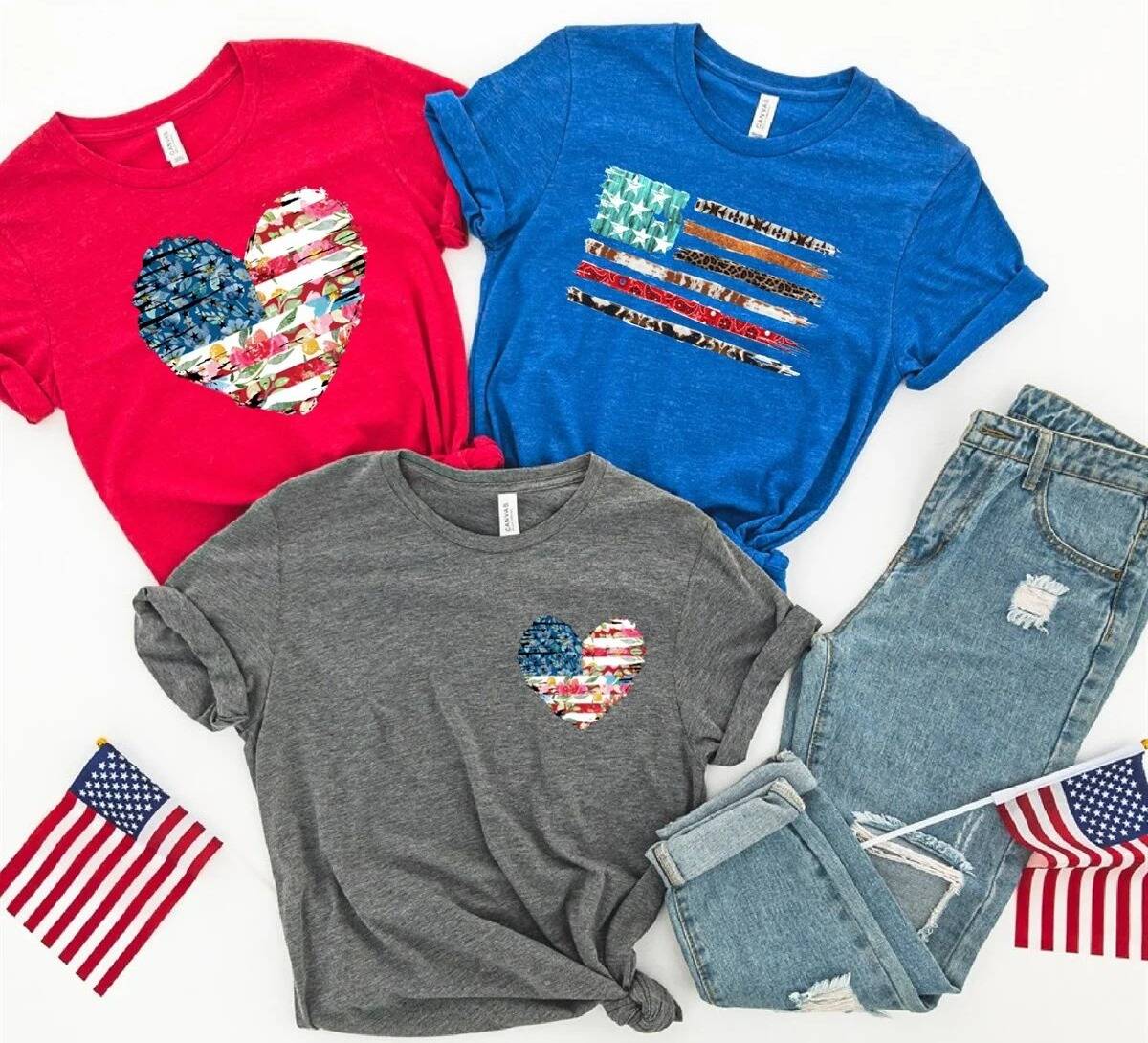 Unisex USA Flag Tees