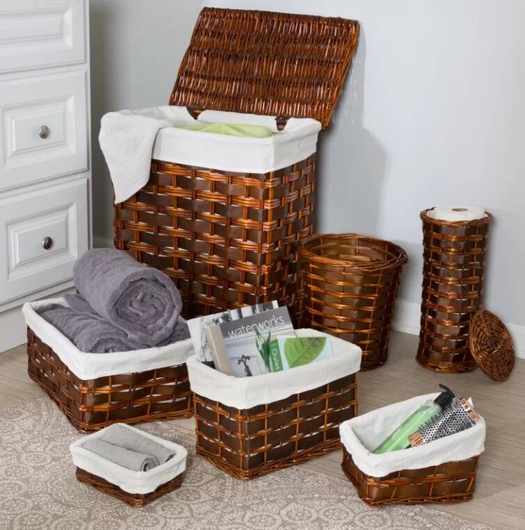 Wicker Laundry Set