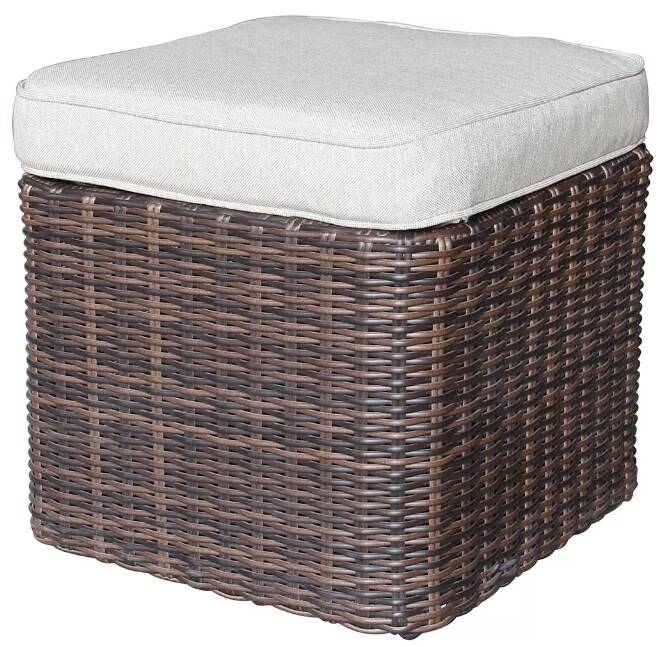 Wicker Patio Ottoman