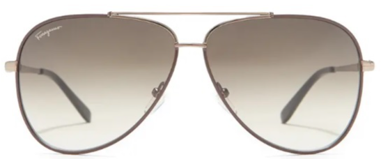 Salvatore Ferragamo 60mm Aviator Sunglasses