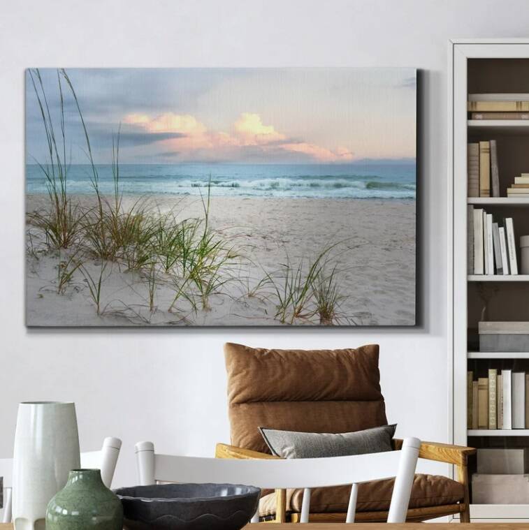 Beach Driftwood Wrapped Canvas Print