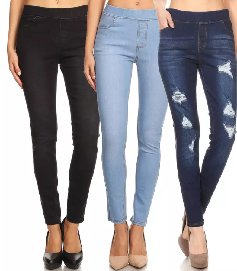 3-Pack Women's Denim Jeggings