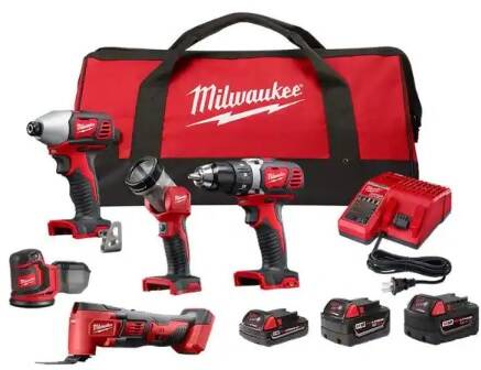 Milwaukee 18V Lithium-Ion Cordless Combo Tool Kit