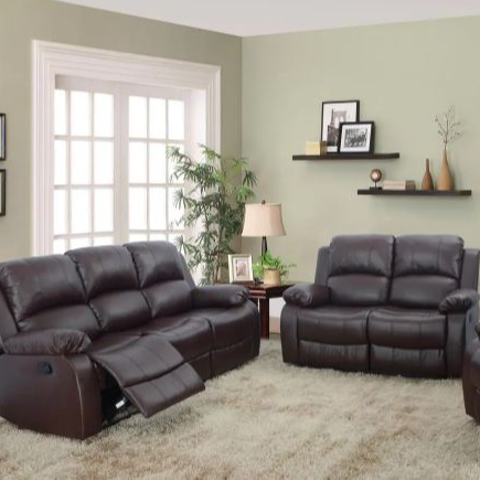 2-Piece Faux Leather Reclining Sofa & Loveseat