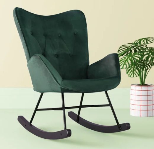 Tufted Velvet Rocking Chair